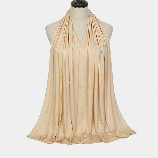 Solid Color Rayon Jersey Women's Scarf Mercerized Cotton Modal Kerchief