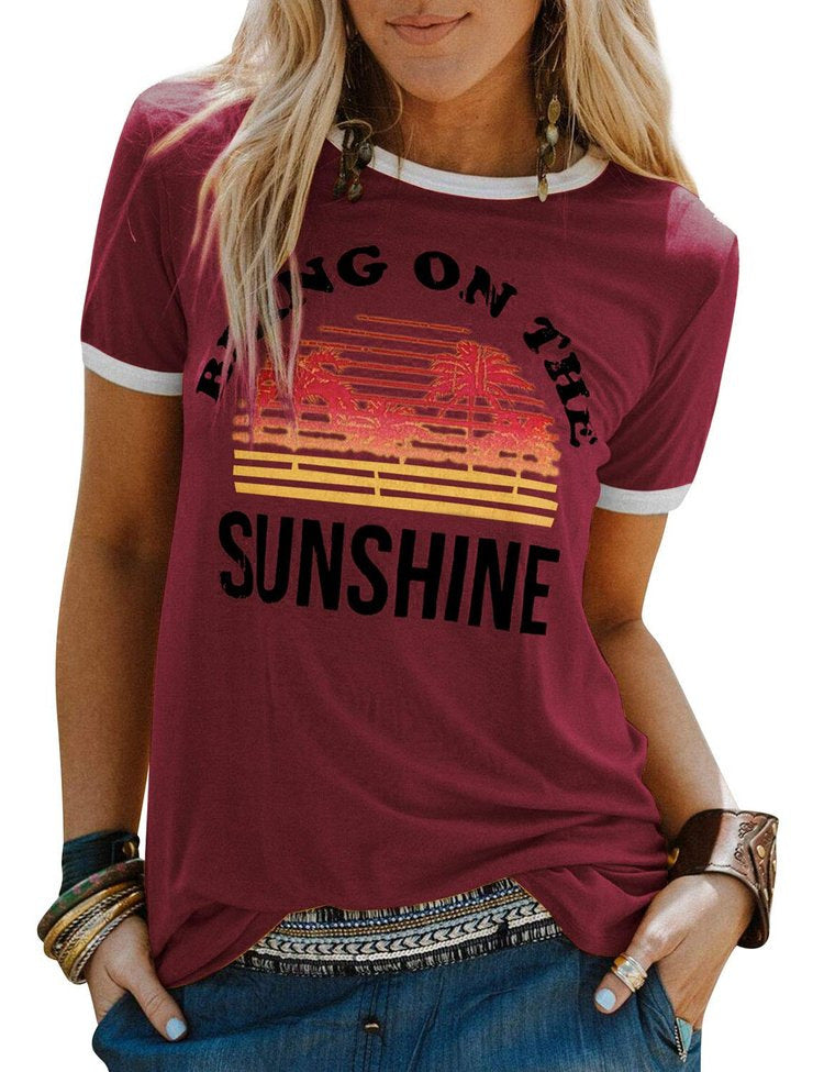 European And American Hip-hop Digital 3D Printing Women's Sports T-shirt