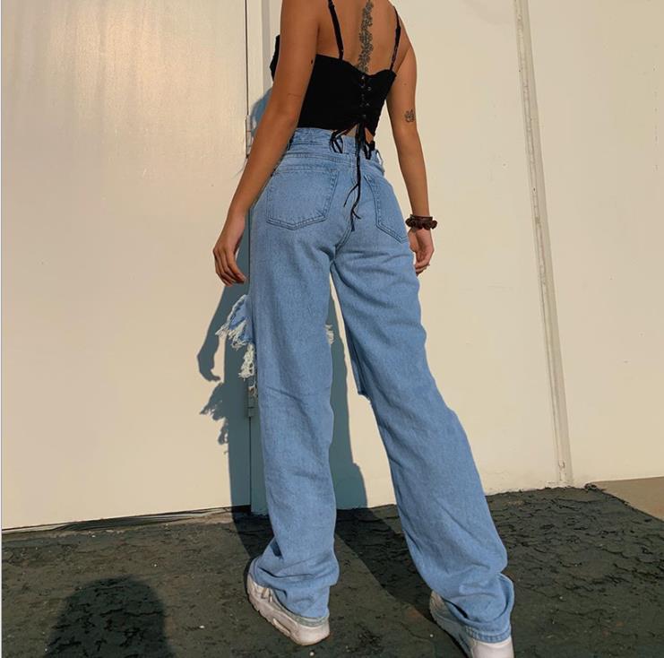 High-rise Loose-fitting Wide-leg Women's Jeans