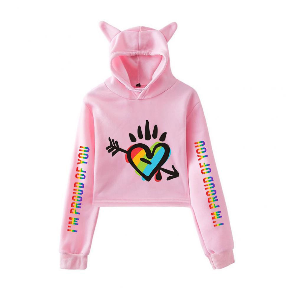 Girl Navel Exposed Cat Ear Sweater