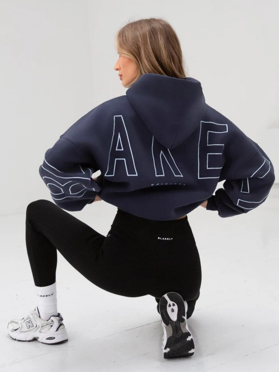 Tynd All-match Langærmet Løs Hættetrøje Hip-hop Pullover