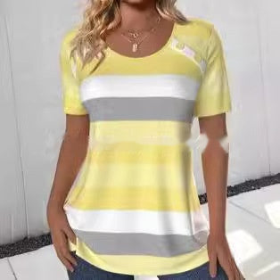 Cross-border Foreign Trade Round Neck Digital Positioning Printed Short Sleeve T-shirt