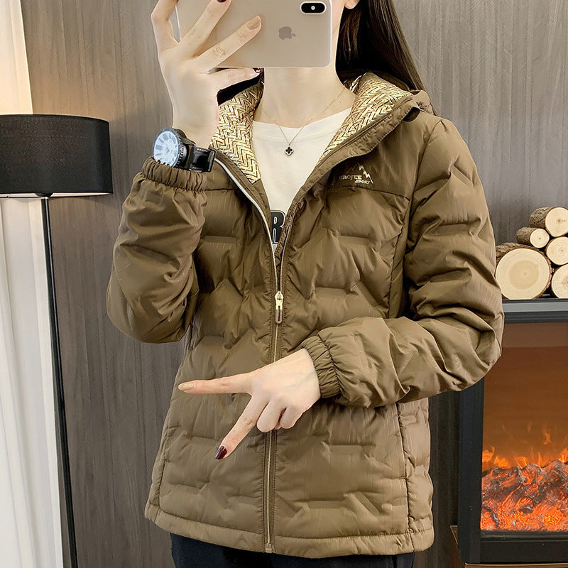 Down Jacket Women's Outdoor Sports And Casual Warm Hooded Top