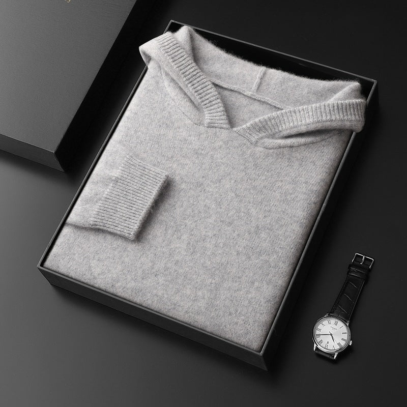 Cashmere Hooded Thickened Sweater Loose Men