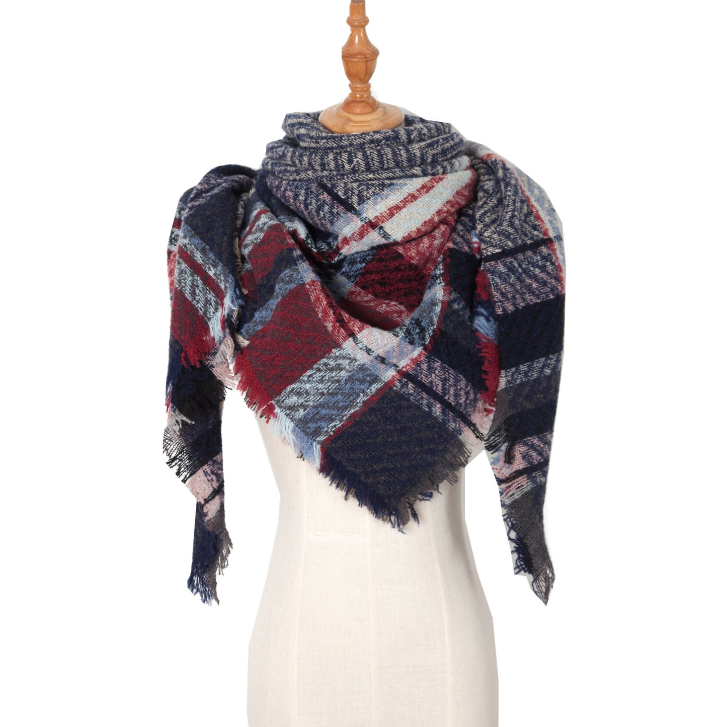 Shawl Scarf Autumn And Winter Large Plaid Triangle