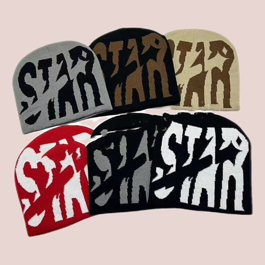 Y2g Knitted Hat Letter STAR Same Style