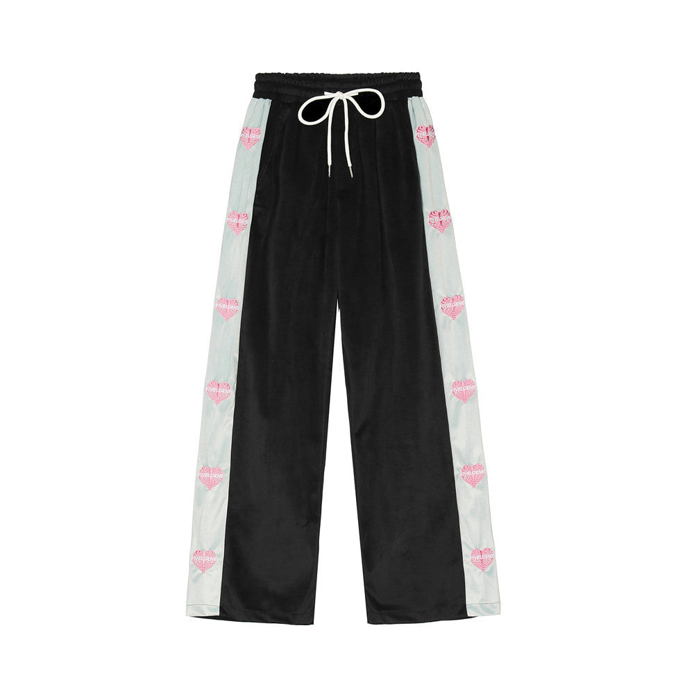 Love Embroidery Stitching Casual Suit Men