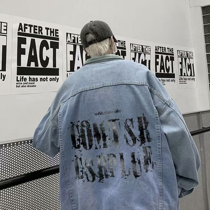 Amerikansk retro sort denimjakke
