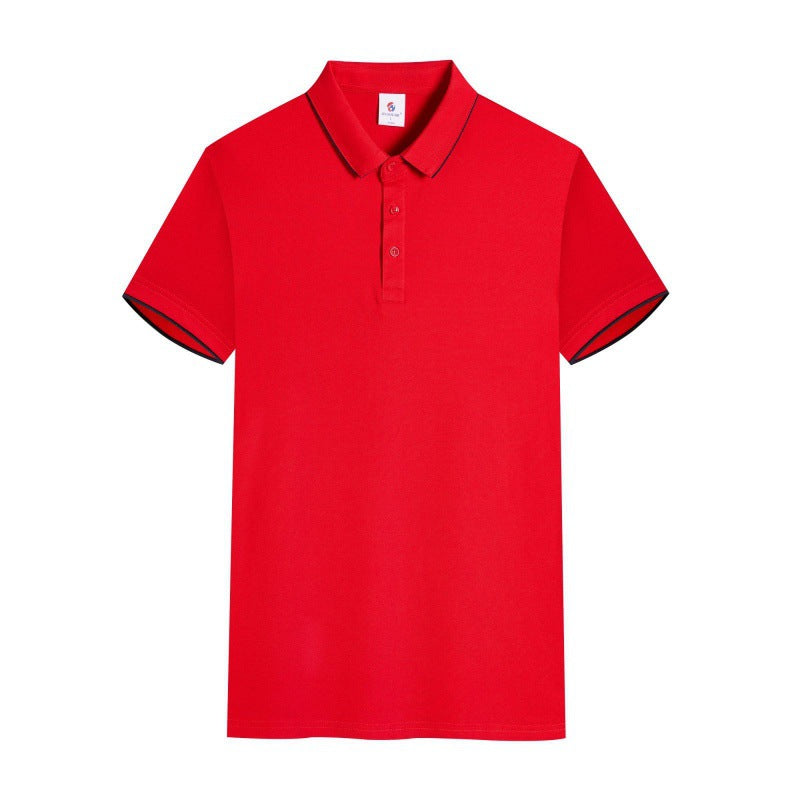 Men's And Women's Same Style Short Sleeve Work Clothes Youth Lapel T-shirt