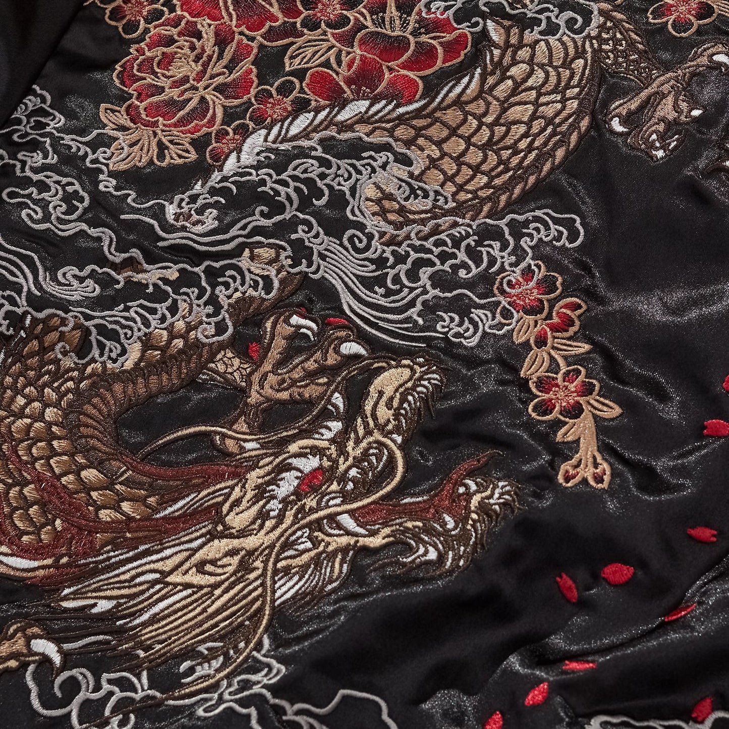 Heavy Duty Embroidered Auspicious Clouds And Flying Dragon Jacket