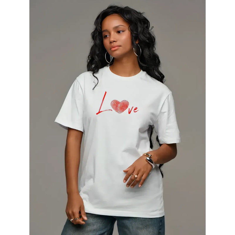 Simple Cotton Short-sleeve T-shirt Top