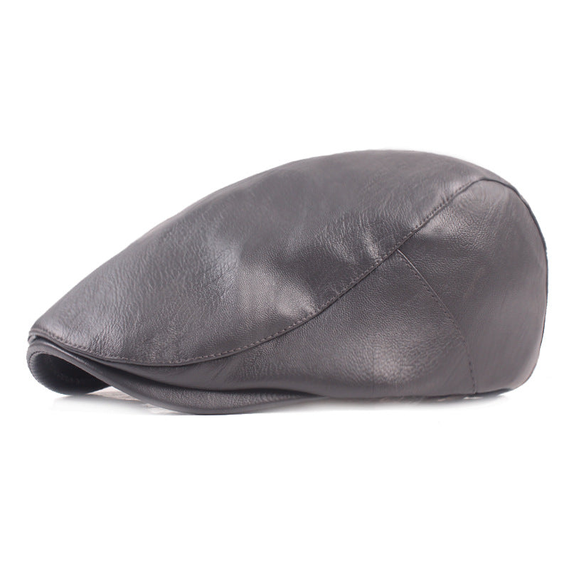 Men's Fashionable Leather Forward Hat
