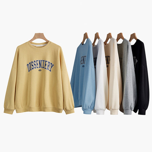 Grænseoverskridende sweater tynd løs plus size slankende afslappet sport all-matching vintage top