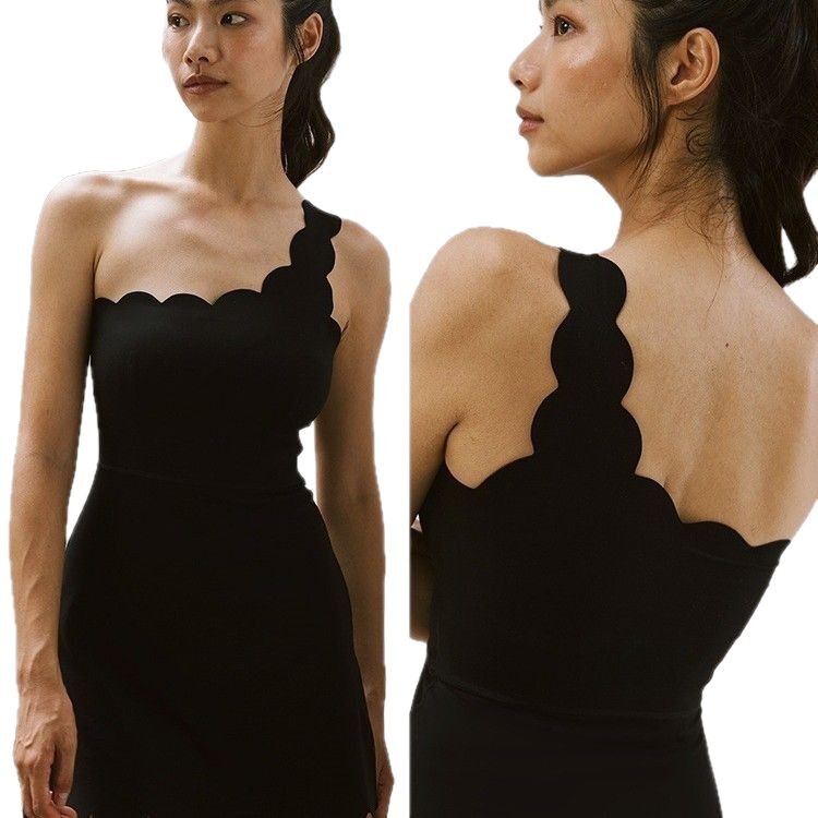 Womens Ruffled Off-shoulder Bodycon Jumpsuit With Built-in Chest Pads