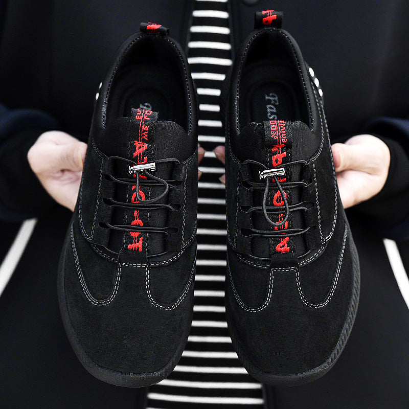 Large Size Men's Breathable Mesh Casual Leather Shoes