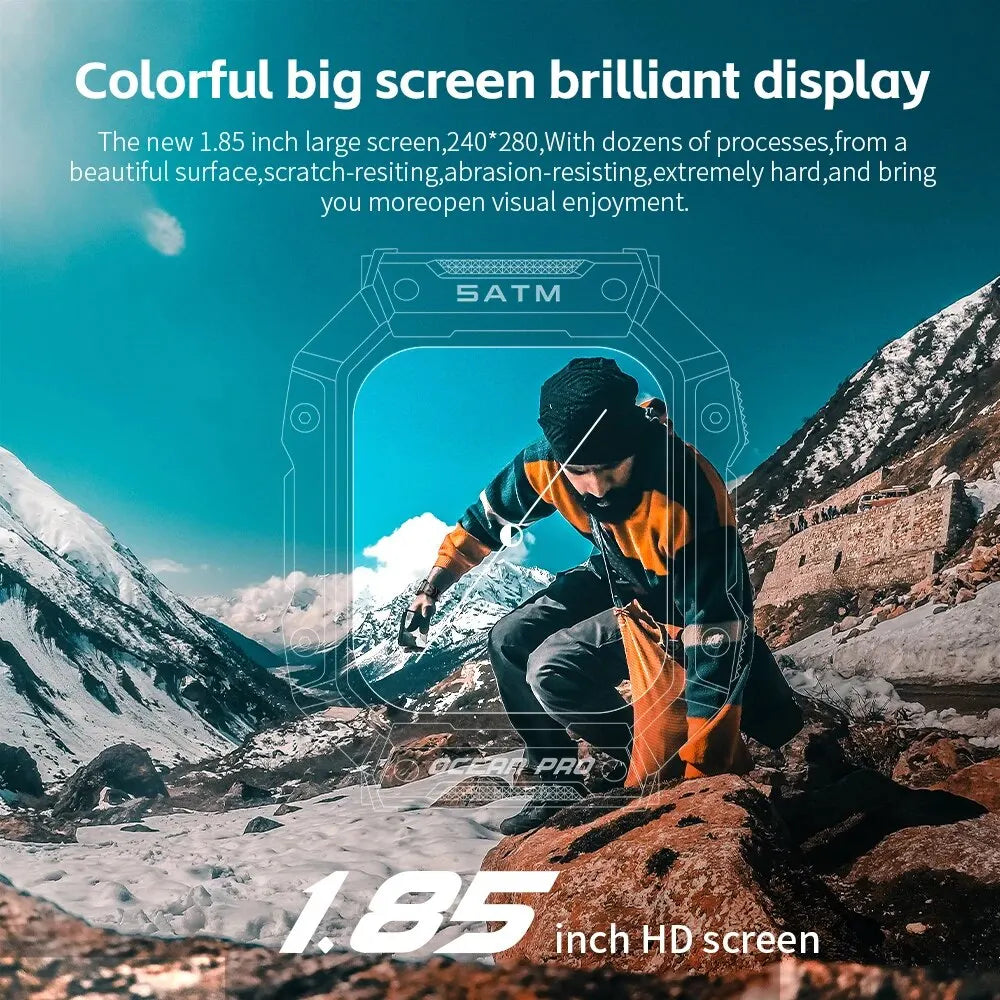 OCEAN PRO Smart Watch Health and Sports Monitoring Smart Notification Smart Watch Men Compatible with IOS and Android