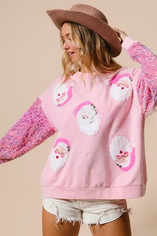 Women's Sequins Padded Top Christmas