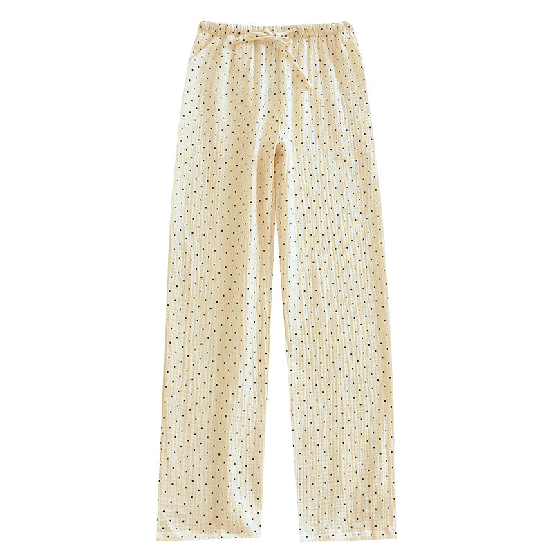 Women's Fashion Loose Cotton Gauze Home Pants