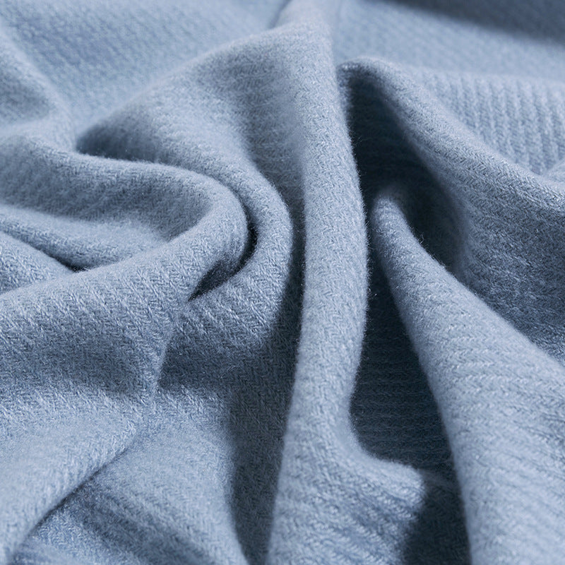 Women's Solid Color Thickened Cotton Cashmere Scarf