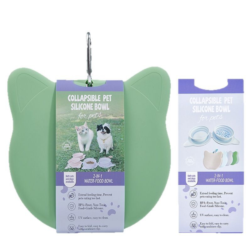 Faltbarer Napf für Haustiere, tragbarer Outdoor-Hundefutterspender, Katze  