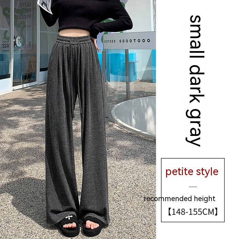 Autumn High Waist Loose Drooping Casual Leisure Style Knitted Mop Pants