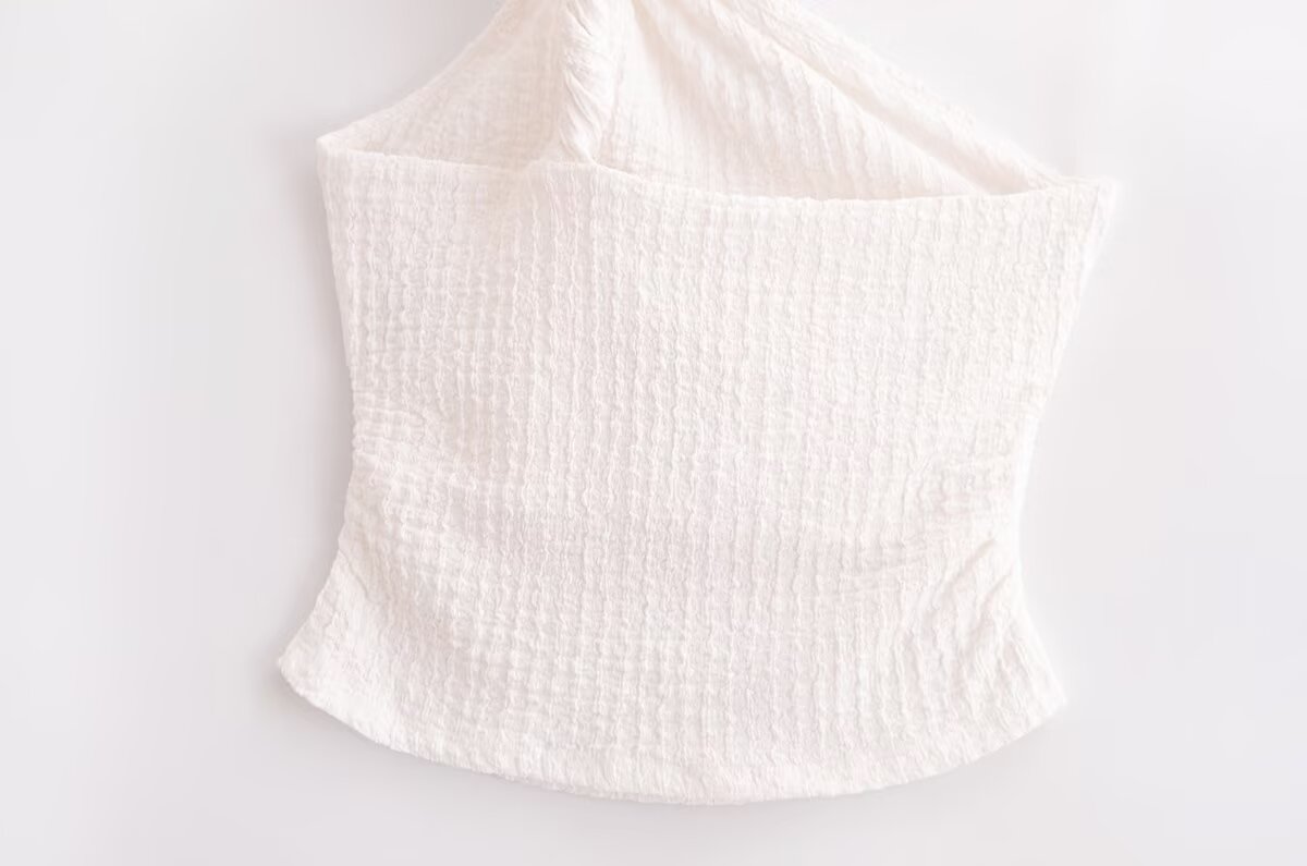 Stylish Simple And Versatile Slim-fit One-shoulder Top