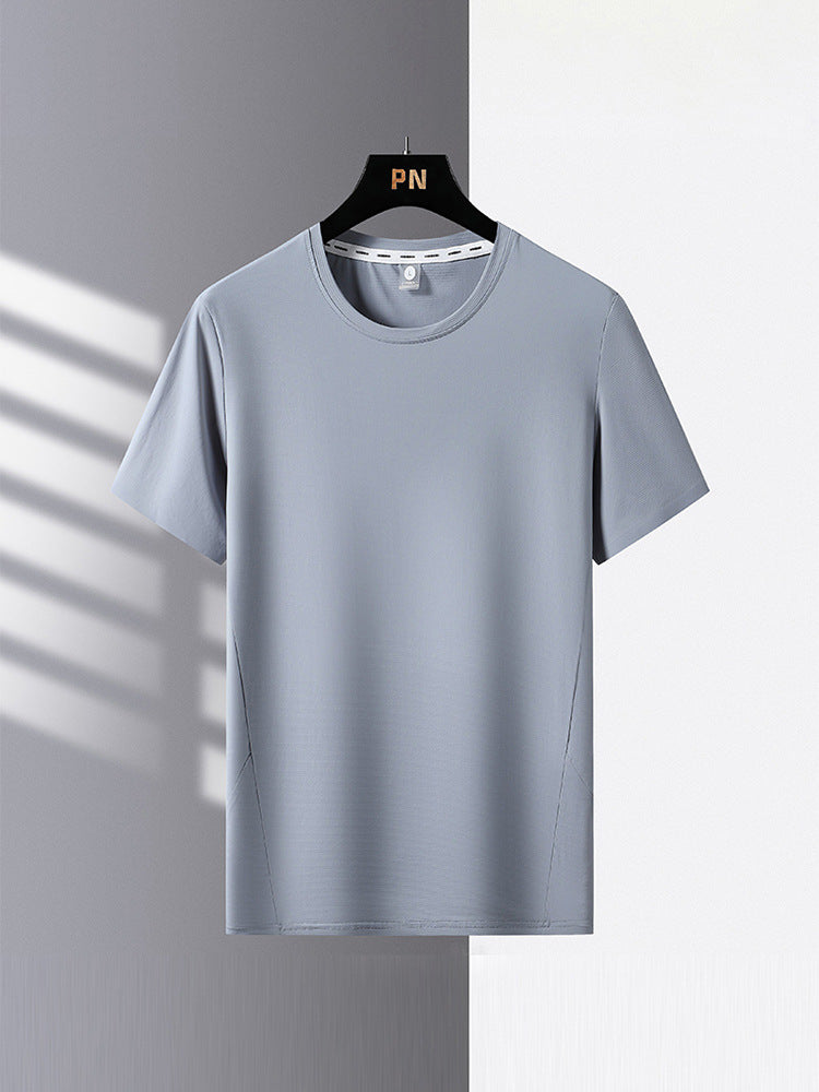 Summer Solid Color Men's Casual Bottoming Shirt