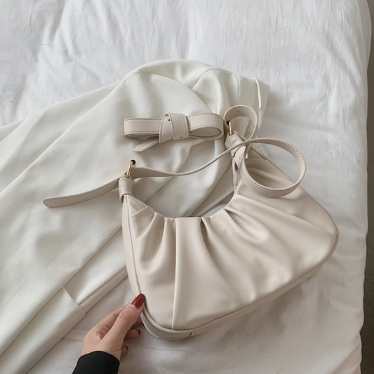 Vintage dame-messenger-taske med nichefoldninger