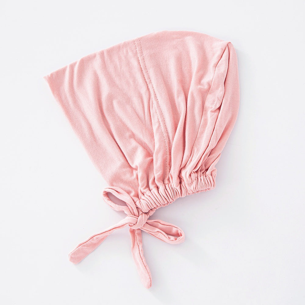 Women's Fashion Solid Color Lace-up Bottoming Hood