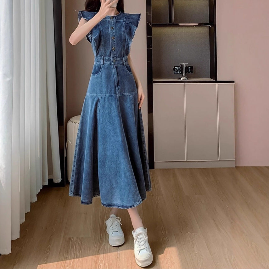 Elegant And Chic Denim Dress For Women