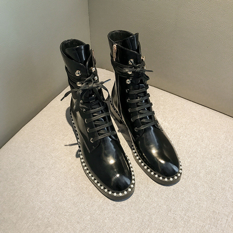 British Style Lace-up Martin Boots Women New Autumn