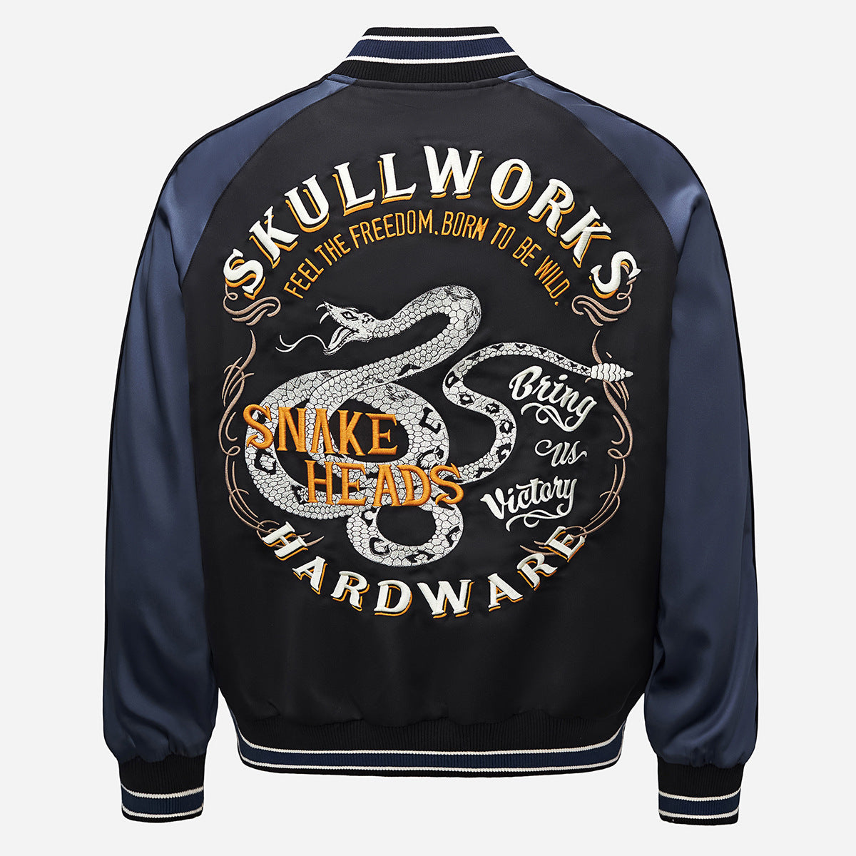 Heavy Duty Embroidered Year Of The Snake Lucky Casual Baseball Jacket