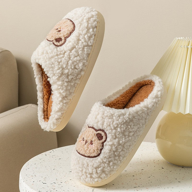 Velvet Thermal Non-slip Household Cotton Slippers