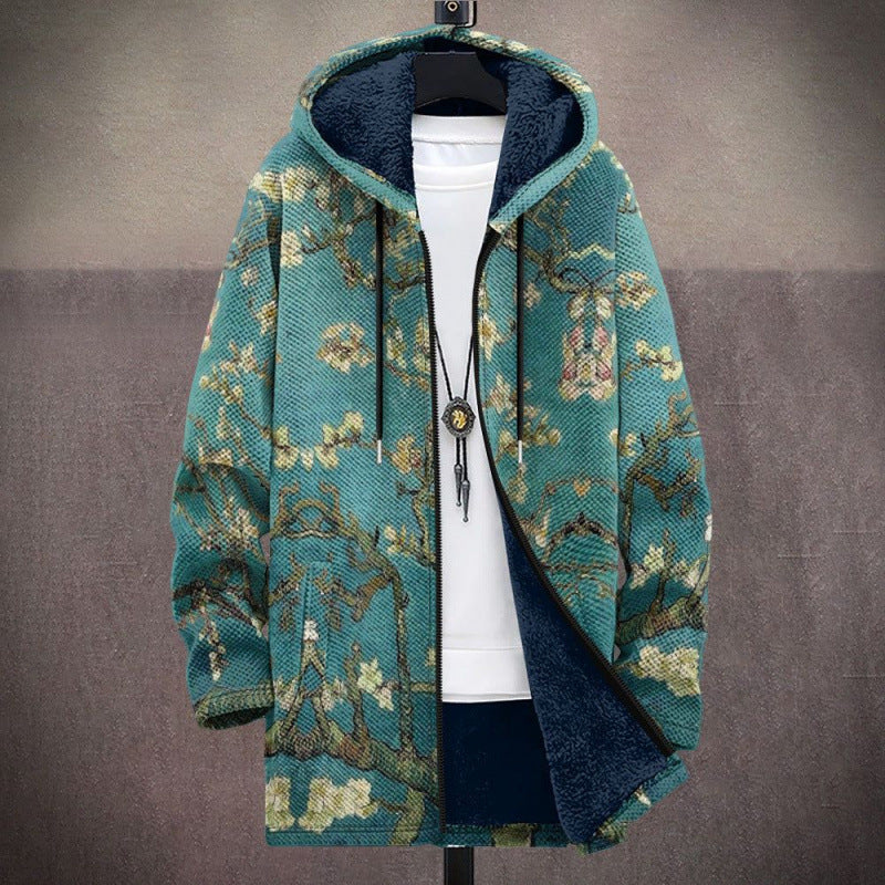 Men's Winter Printed Plush Lining  Thick And Windproof