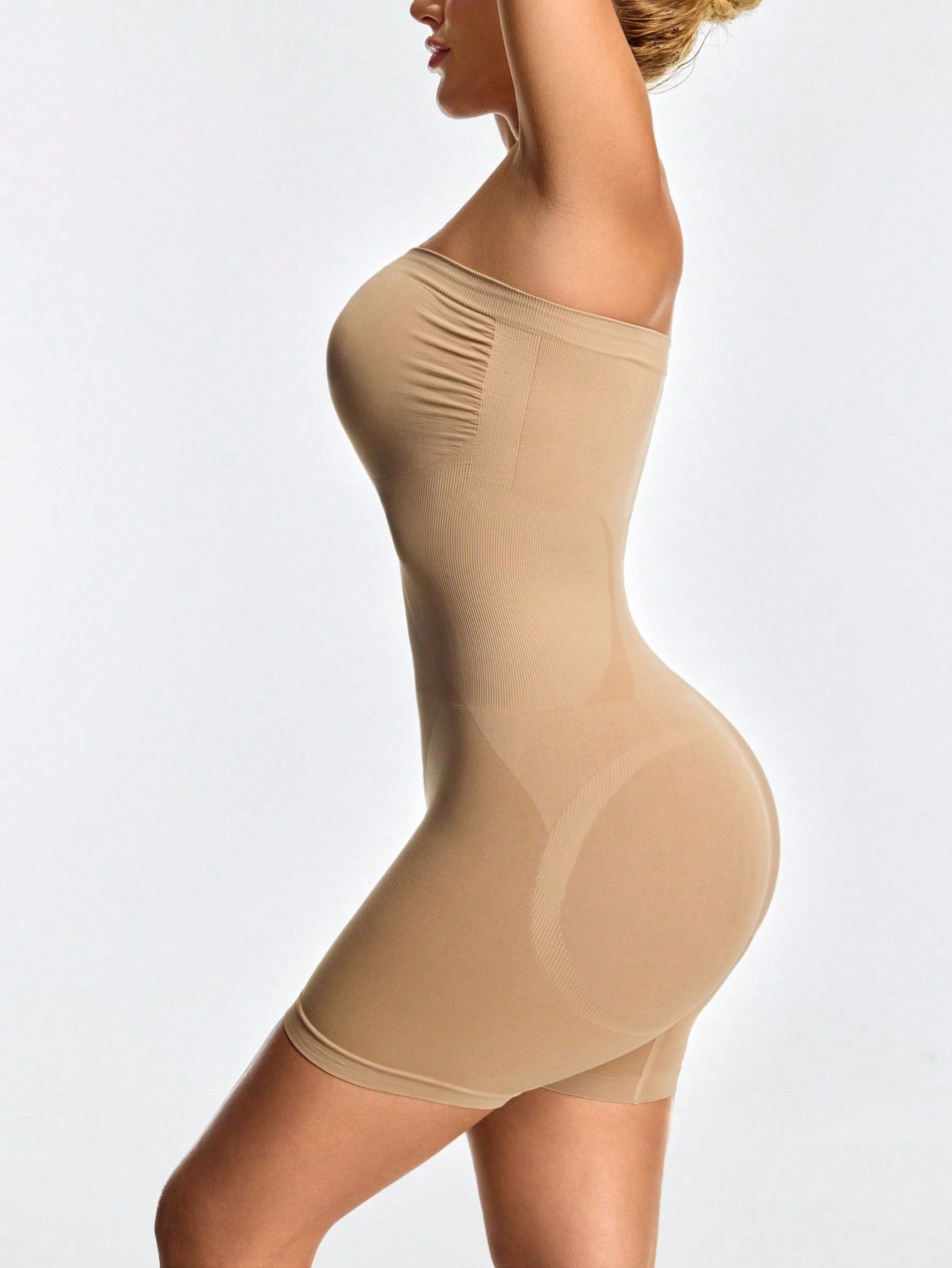 Women's Firm Control Strapless Bodysuit - Bust Support & Tummy Butt Contour