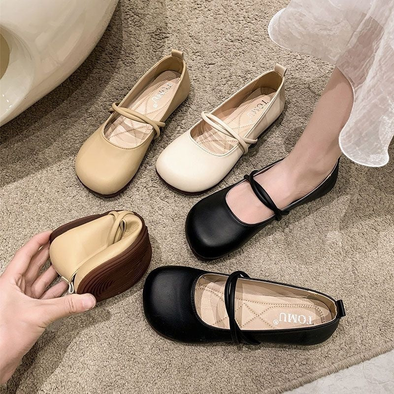 Vintage Low-cut All-match Gentle Soft Bottom Mary Jane Shoes