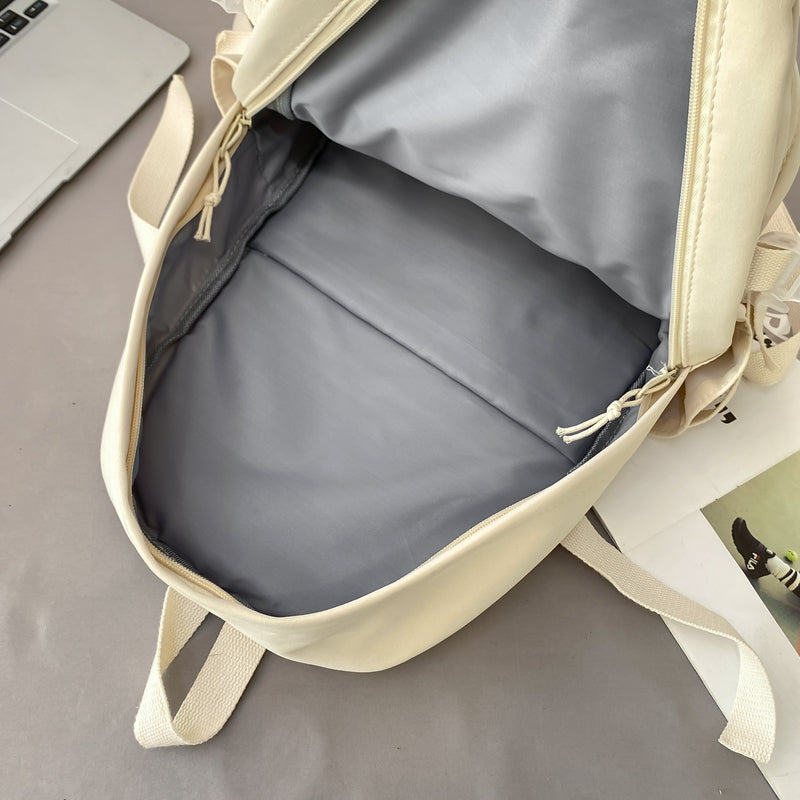 Waterproof White College Backpack