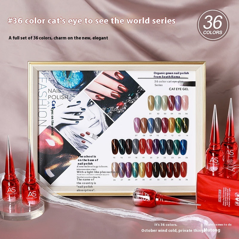 New 36 Colors Suit White Phototherapy Plastic Cat Eye Series Nail Polish Gel
