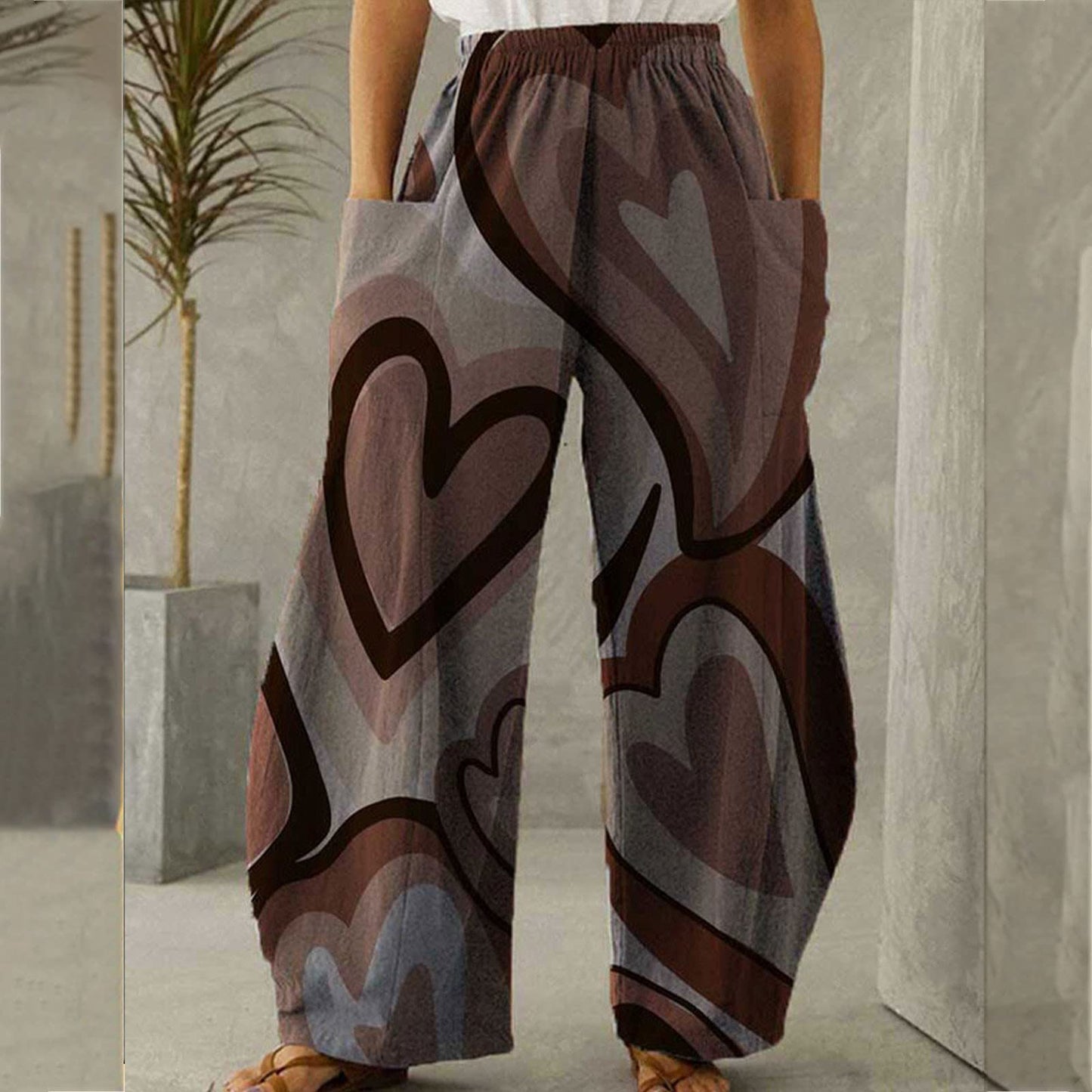 Women's Loose Casual Straight-leg Wide-leg Pants