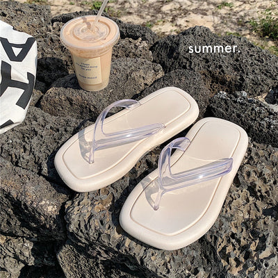 Flip-flops Female Summer Fashion Home Non-slip Leisure Retro Flip-flop Indoor Sandals And Slippers