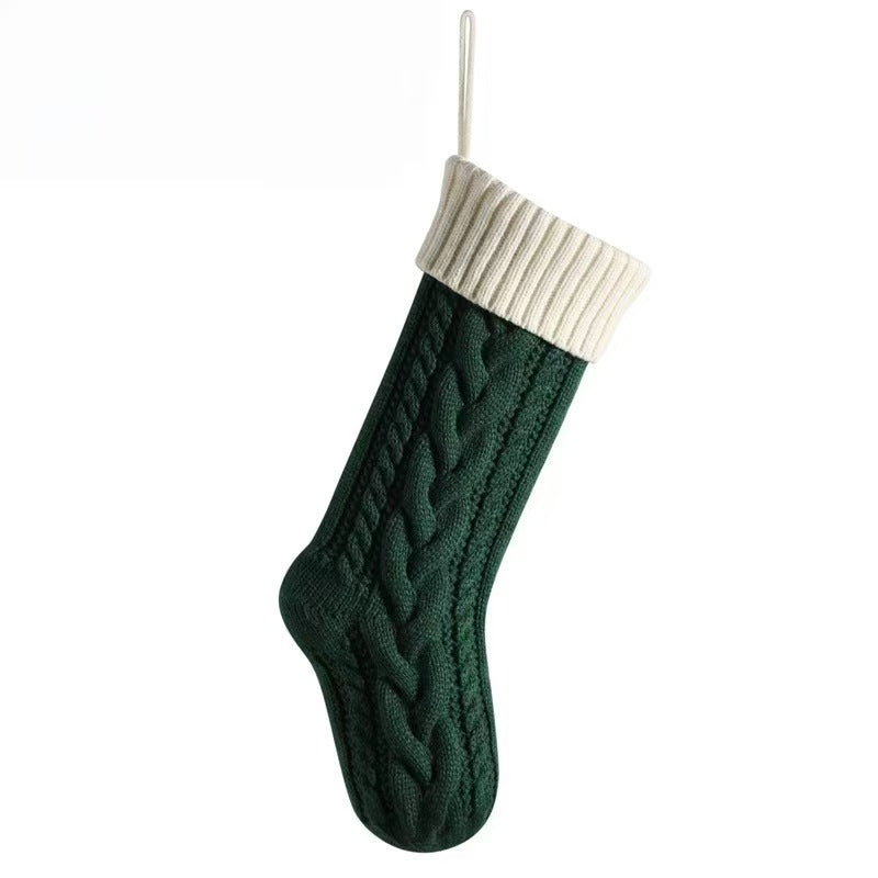 Personalized Laser Customized Knitted Yarn Christmas Gift Decorative Socks