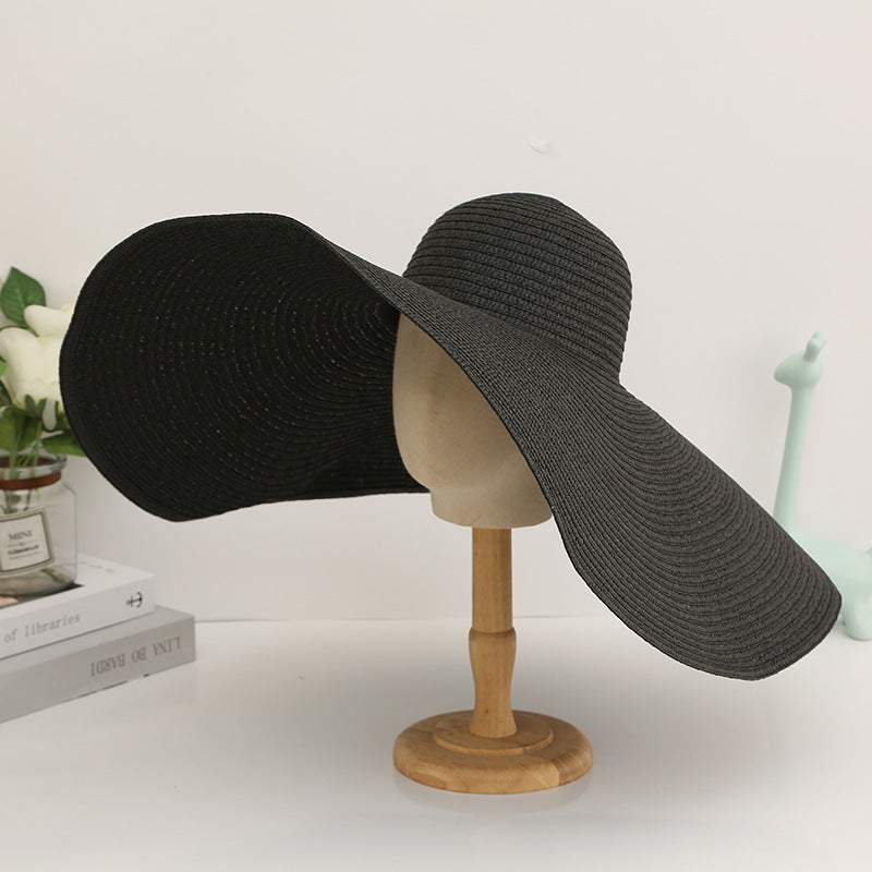 Women's Oversized Brim Foldable Sunscreen Straw Hat
