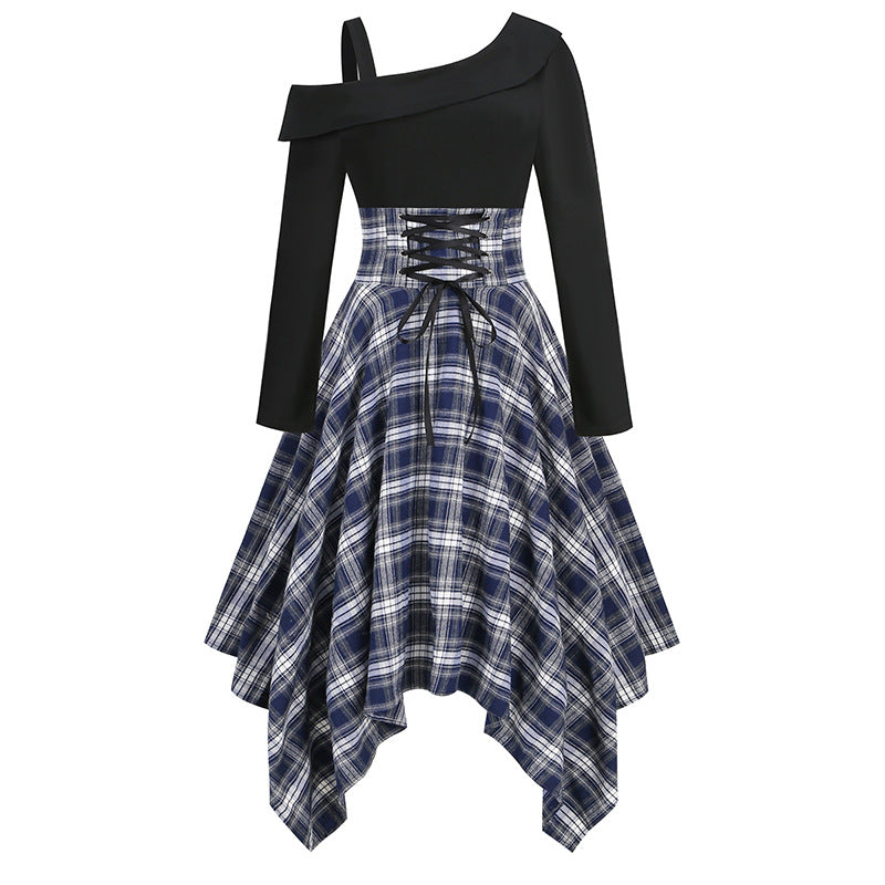 Irregular Long-sleeve Dress For Women