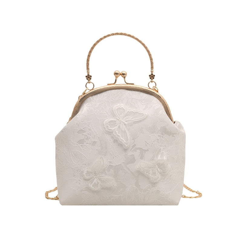 Women's Fabric Embroidered Chain Retro Messenger Bag