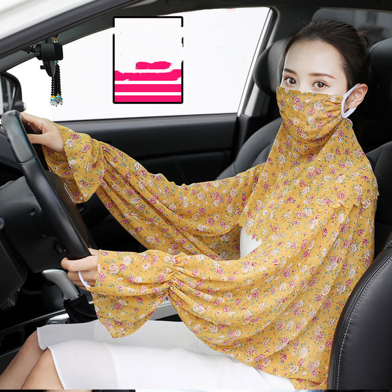 Sunscreen Gloves Female Summer Driving And Riding Thin And Long
