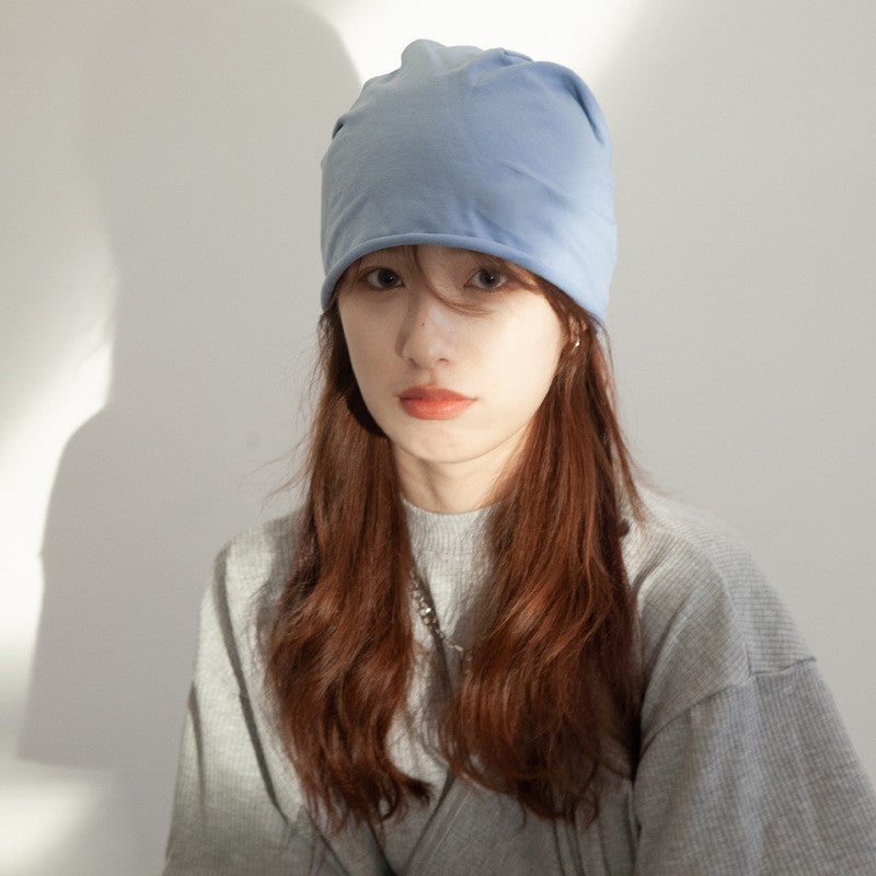 Japanese Style All-matching Black Thin Letter Toque