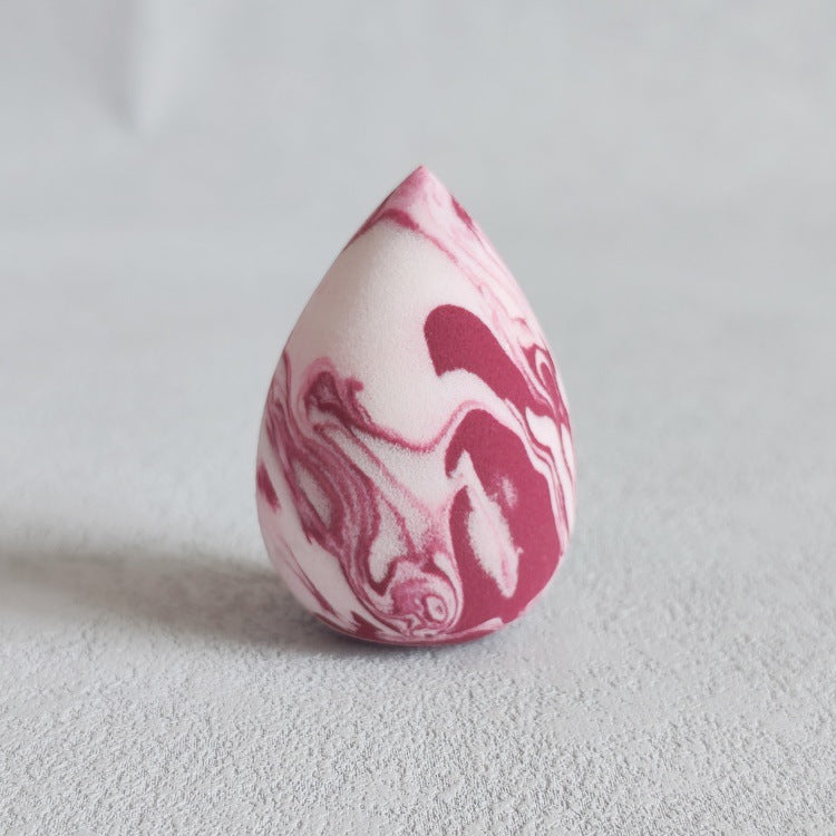 Waterdrop-shaped Beveled Two-tone Beauty Sponge