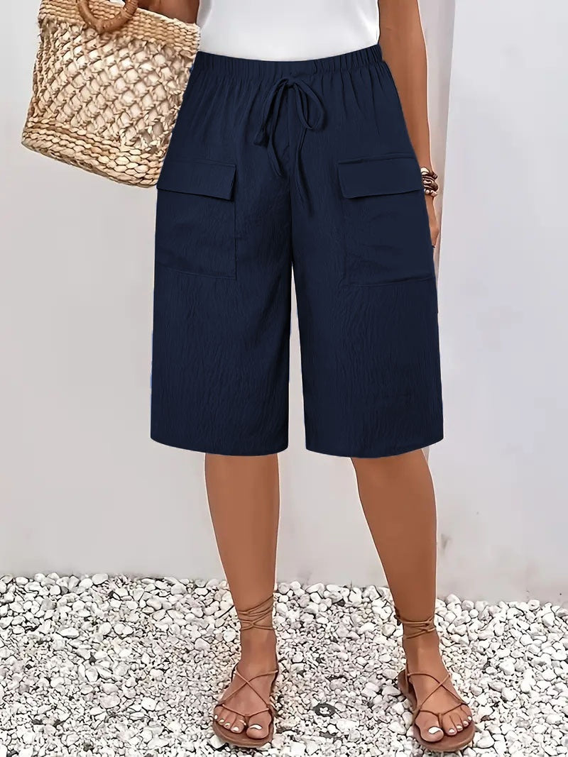 Women's Pocket Cropped Casual Shorts