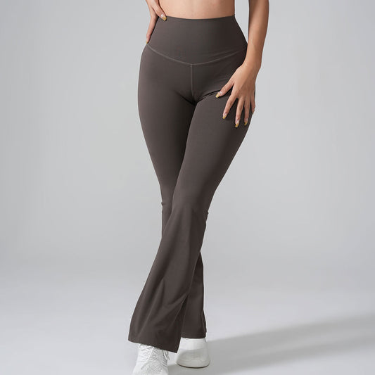 Højtaljede Hofteløftende Fersken-Bootcut Bukser Lycra Nude Feel Yogabukser