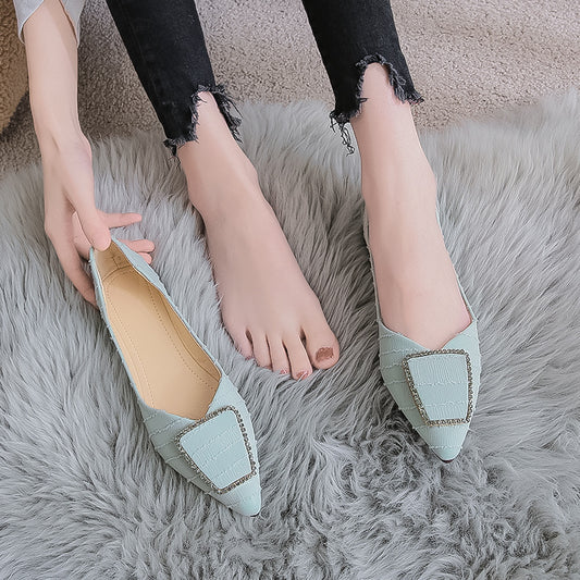 Women's  Pointed Toe Flat Shallow Mouth Shoes With Soft Sole